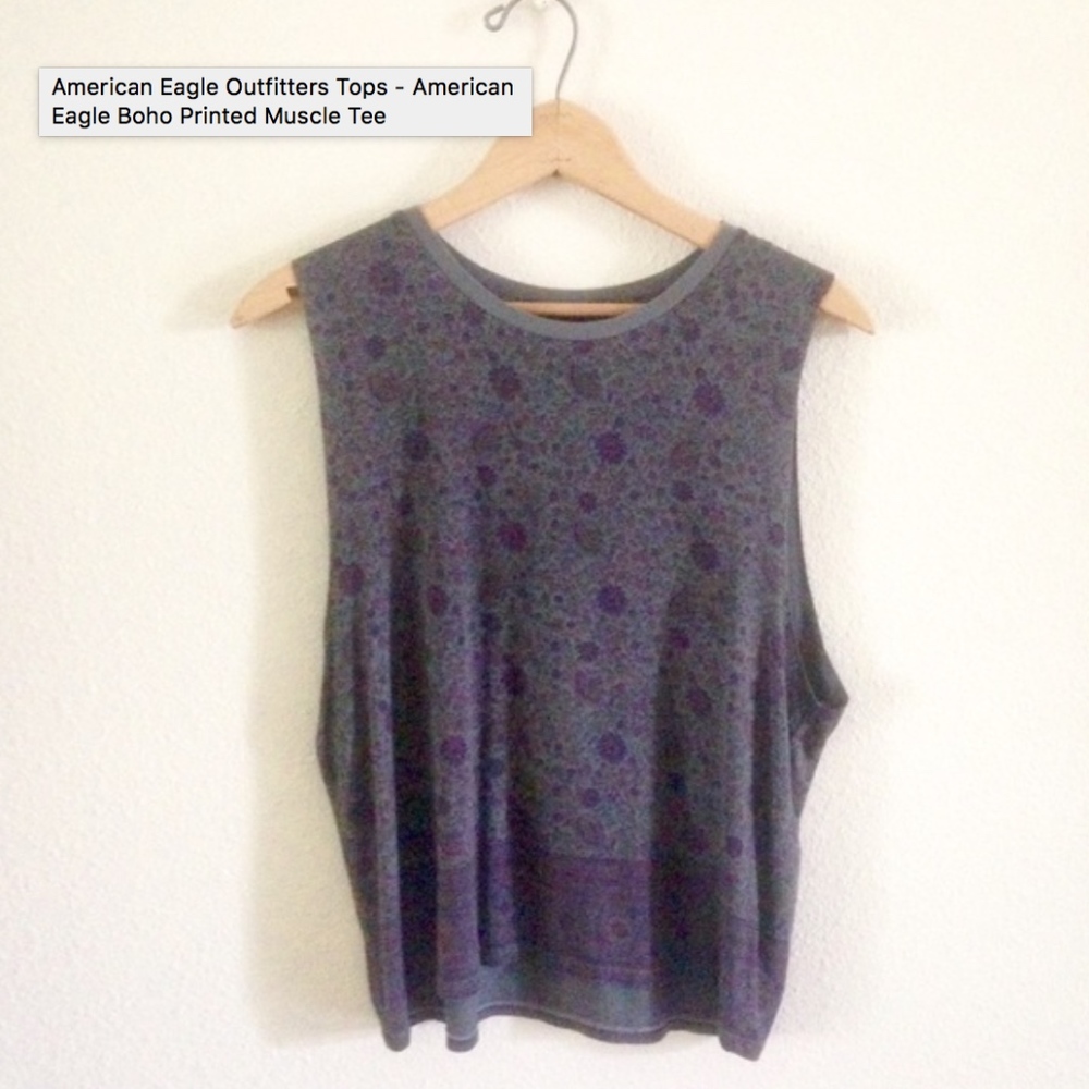 American Eagle Boho Printed Tank Top